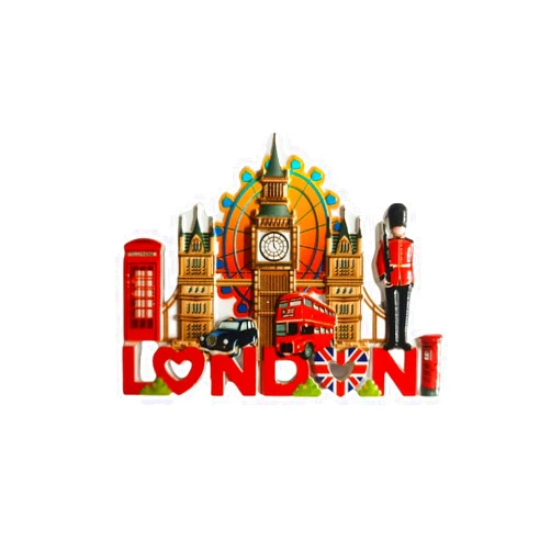 Wedarego 3D London UK Fridge Magnet Souvenir Gift,Resin Handmade London Refrigerator Magnet Home & Kitchen Decoration Collection