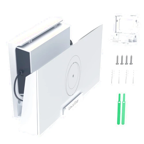 FlenKn Star-Link Gen 3 Router Mount, All-in-One Star Link Standard V3 Router Wall Mounting for Starlink V3 Mesh Router & Gen3 Power Supply, Space-Saving Bracket Mount Kit- LM-3C