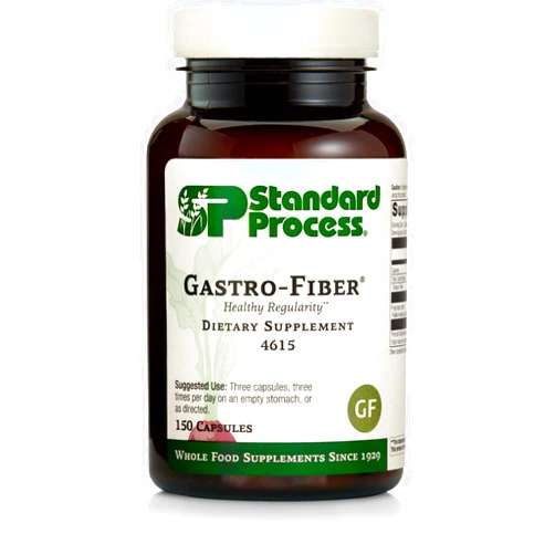 Standard Process Inc. Standard Process Gastro-Fiber - Whole Food Digestion and Digestive Health, Indigestion, and Cramps with Collinsonia Root, Apple Pectin, and Fennel Seed - 150 Capsules