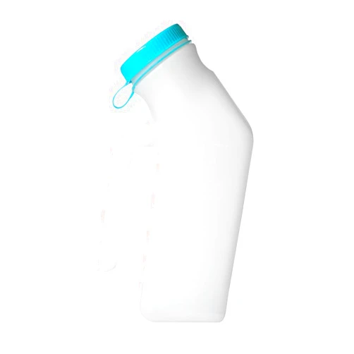 MedVance- Urinals for Men 1000ml with Glow in The Dark Spill Proof Pop Cap Lid, Plastic Pee Bottles for Men, Male Urinals, Pee Container Men, Portable Urinal for Car, Elderly & Incontinence (1 Pack)