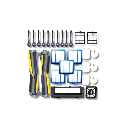 JoyBros 24pcs Big-Kit Replacement Part Accessories Compatible for Shark IQ R101AE RV1001AE AV912S AV1002AE RV100AE UR1000SR Side/Sweep Brush Filter Main/Roller/Cover/Self-Clean Base Filter