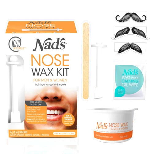 Nad's Nose Wax Kit for Men & Women - Waxing Kit for Quick & Easy Nose Hair Removal, 1 Count