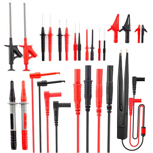 KAIWEETS 23PCS Multimeter Test Leads Kit with Replaceable Precision Probes Set and Alligator Clips, Test Probes, Test Hook, Flexible Wires Professional Kit General Use for Digital Electrical Testing