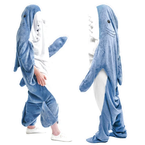 ONELIIA Oversize cozy shark blanket adult and teen, shark onesie kids, shark hoodie blanket shark costume shark pajamas women