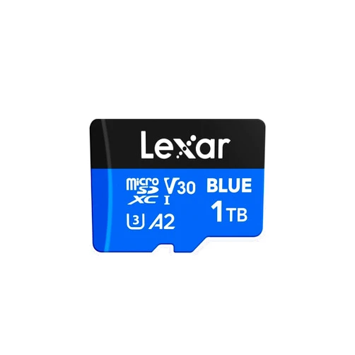Lexar 1TB Blue Micro SD Card Up to 160MB/s, microSDXC UHS-I Memory Card with SD Adapter, C10, U3, A2, V30, Full HD, 4K UHD, High Speed TF Card