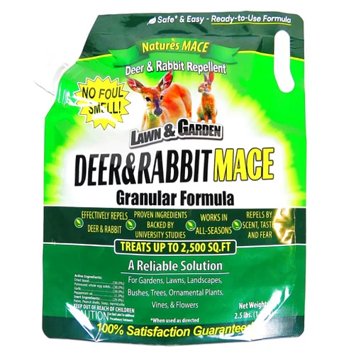Nature's MACE Deer and Rabbit Mace, Deer Repellent for Plants, Repel Deer from Your Garden, Flowers, Yard, Protect Plants Fast, Deer Deterrent, Create a Deer Free Barrier, Pet & Plant Safe, 2.5 lb
