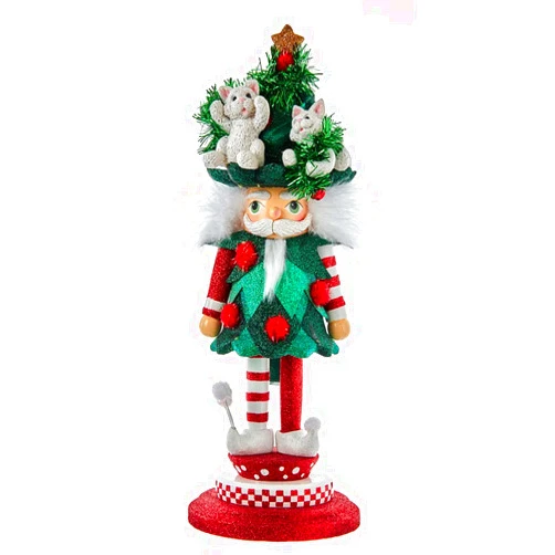 Kurt S. Adler 14-Inch Hollywood Cats in Tree Hat Nutcracker