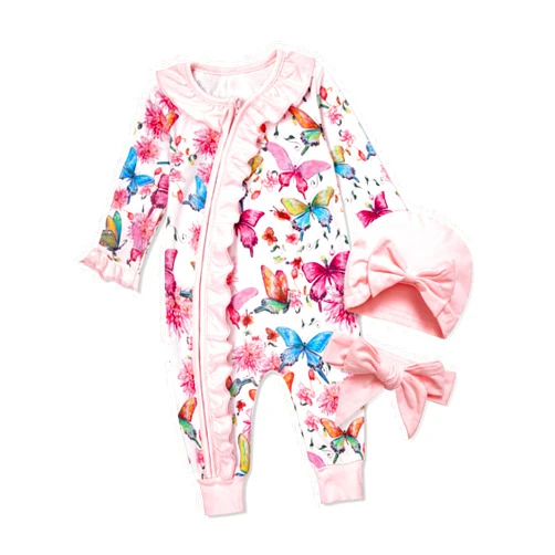 Abbence Preemie Newborn Baby Girl Romper 3-Piece Set