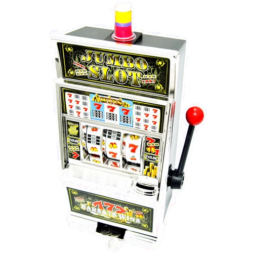 PowerTRC Jumbo Slot Machine Coin Bank | Casino Toy Slots Piggy Bank | Flashing Lights and Jackpot Sounds