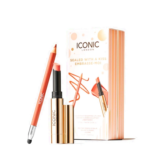 ICONIC LONDON Sealed with a Kiss Gift Set | Includes Melting Touch Lip Balm (Undone) and Fuller Pout Sculpting