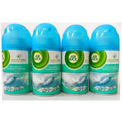 Air Wick Freshmatic Automatic Spray Air Freshener, Ocean Spray & Sparkling Sea Minerals, 4 Refills