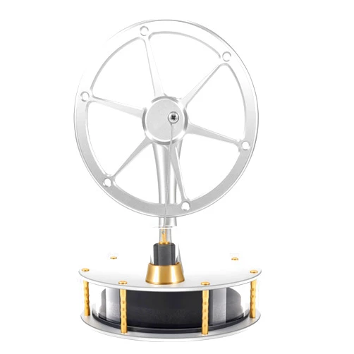 PFCKE HZZ92 Low Temperature Stirling Engine DIY Heat Education Model Class Teaching Brass Aluminium Stirling Engine Low Friction Graphite Piston for Adults Desktop Toy Gift for Engineer-Silver