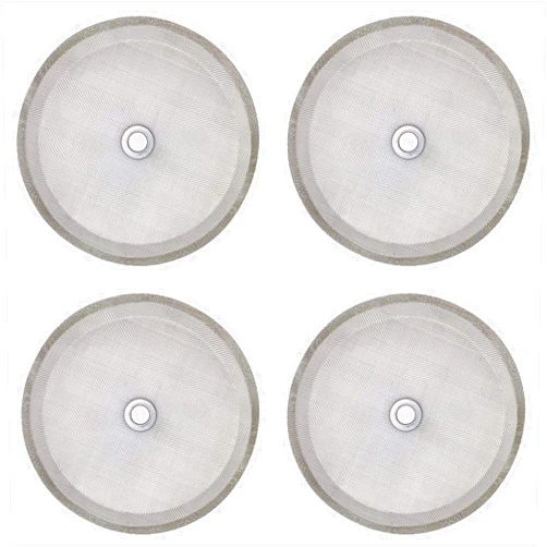 Ruilida 4pcs french press filter screen,Universal 1000 ml, 34 Oz, 8 Cup French Press Coffee Makers and Tea Machines 4 Inch Stainless Steel French Press Replacement coffee filter mesh