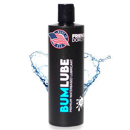 FRIEND OF DOROTHY Bum Lube – Ultra-Slick Water-Based Lubricant – 12oz – Long-Lasting, Toy-Safe & Easy Clean-Up – Unscented & Gentle on Skin