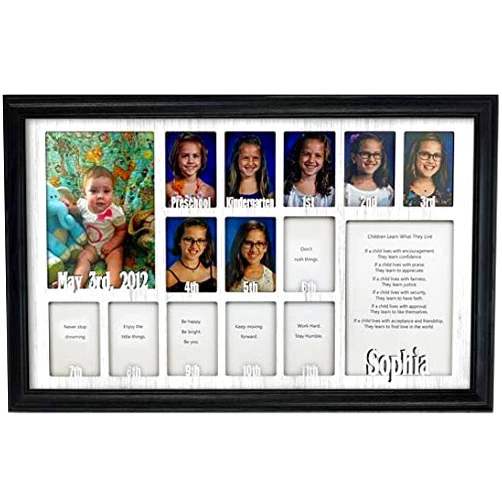NORTHLAND FRAMES AND GIFTS, INC. Northland School-Years Preschool Through Grad Picture Frame - Holds Thirteen 2.5