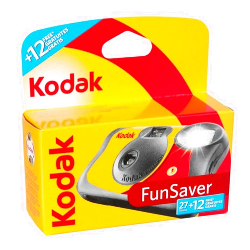 kodak 3920949 Fun Saver Single Use Camera with Flash (Yellow/Red)