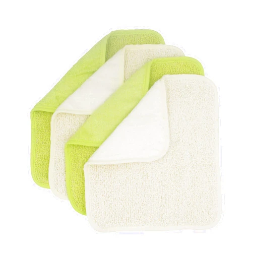 TTYBG Natural Organic Ramie and Rayon Made from Bamboo Dual Sided Washcloths Hand Towels Ultra Soft for Shower Bath Spa, Gentle for Body Face Sensitive Baby Skin, Pack of 4