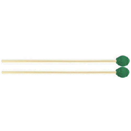 Mike Balter 12B Ensemble Series Medium Marimba Mallets with Birch Handles, Hard Green
