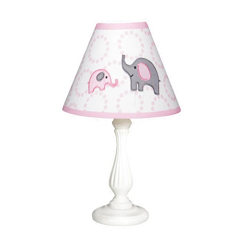 GEENNY OptimaBaby Pink Grey Elephant Lamp Shade Without Base