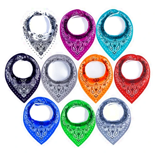 Maiwa 10 Pack Baby Triangle Bandana Bibs for Boys Girls for Drool Teething Eating with Snaps