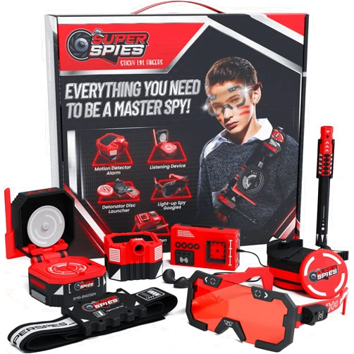 STICKY LIL FINGERS SuperSpies Secret Agent Spymaster Kit - Kids Spy Gear Spy Ninjas Toys Kids Spy Kit Spy Ninja Gadgets Spy Toys Spy Gadgets Spy Ninja Kit Kids Detective Kit Spy Kit for Kids 8-12