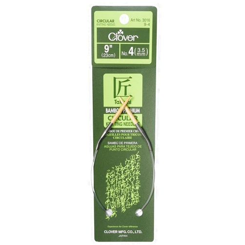 Clover Takumi Bamboo Circular Knitting Needles 9