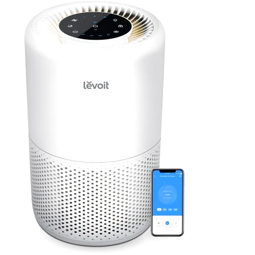 LEVOIT Air Purifier for Home Bedroom Dorm Room, Smart & Voice Control, AHAM VERIFIDE, 3-in-1 Filter With HEPA Sleep Mode, for Pollen, Pollutants, Smoke, Dander, Dust, Core 200S-P, White