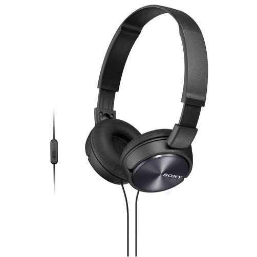 Sony MDR-ZX310AP ZX Series Wired On Ear Headphones with mic, Black