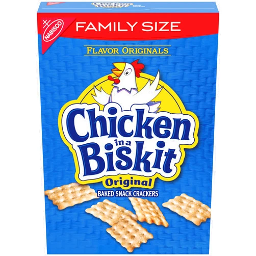 NABISCO Chicken in a Biskit Original Baked Snack Crackers, Family Size, 12 oz