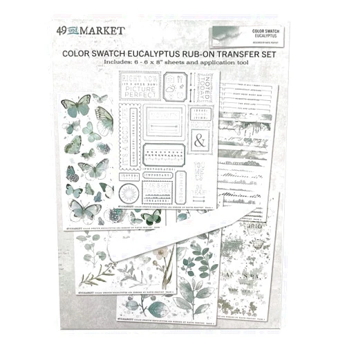 49 AND MARKET Color Swatch: Eucalyptus Rub-Ons 6