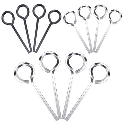 Xuniea 12 Pieces Standard Hex Dogging Key with Full Loop Hex Key Door Key Steel Hex Key Set for Push Bar Panic Exit Device (Black and Silver, 5/32, 1/8, 7/32 Inches)
