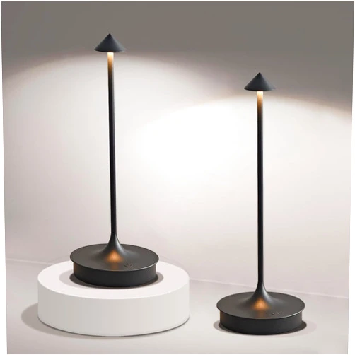ZHOUHUAW Cordless Table Lamp Rechargeable LED Table Lamps Battery Operated 4000mAh Touch Dimmable Wireless Lamp Waterproof Portable Outdoor Table Light for Restaurants and Dining Home Indoor/Outdoor Use