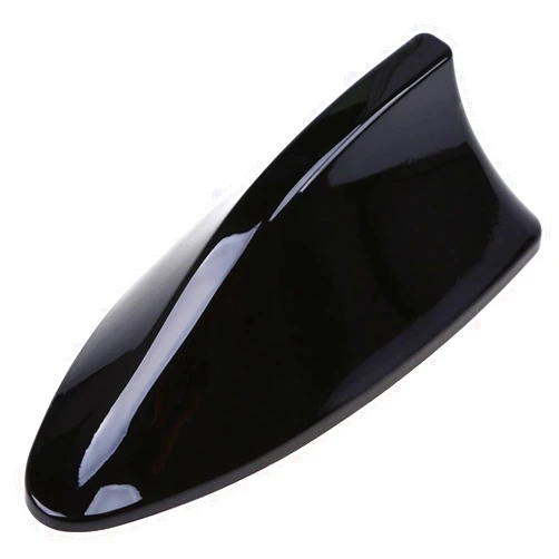 Fancial Black Shark Fin Aerial Antenna for Car Roof, Automotive Top Roof AM/FM Radio Signal Base Cover with Adhesive Tape, Car Accessories Universal for Trucks, SUV, Van
