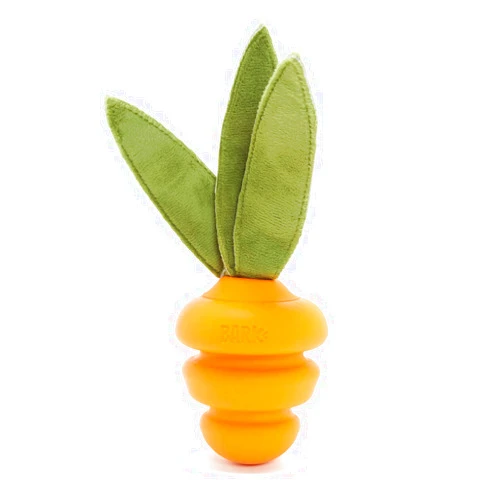 Barkbox Super Chewer Tough Dog Chew Toys for Aggressive Chewers, Treat Dispensing (Carrot - Small)