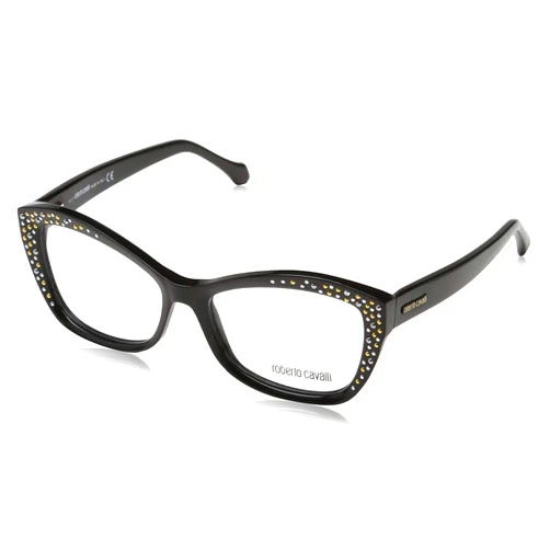 ROBERTO CAVALLI Roberto Cavali CAPRESE RC5037 - A01 ACETATE EYEGLASS FRAME SHINY BLACK 54MM