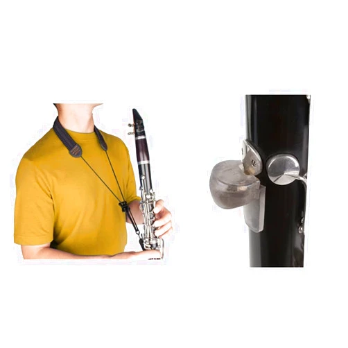 Pro-Tec Clarinet Neck Strap, 20” Length (Model NCS3), Black, Regular & Clarinet/Oboe Thumb Gel Cushion with Extended Support, Size Small (fits thumb rests up to 13mm wide), by Protec, Model A353