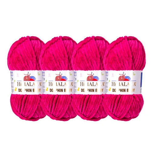 Himalaya Dolphin Baby (4-Pack) 4x100 gr Chenille Velvet Blanket amigurumi Yarn Super Bulky 524 yds (310)