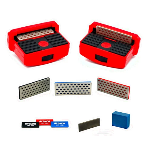 Grayne 8-Piece Set Professional Ski and Snowboard Edge Tuner Kit with Diamond Files, Gummy Stone, Bag - Sharpener Tool