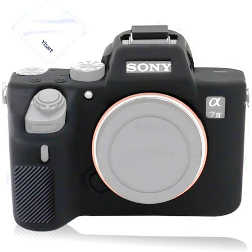Yisau Sony A7iii A7Riii A7siii Case, Professional Silicone Rubber Case Cover Coverable Protective for Sony Alpha A7 iii A7r iii A7siii Camera + Microfiber Cloth (Black)