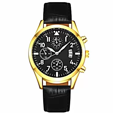 Bokeley-Watches Bokeley Mens Watch Leather Analog Quartz Wristwatch Men Date Business Dress Wristwatch Men's Casual Waterproof Clock (A)