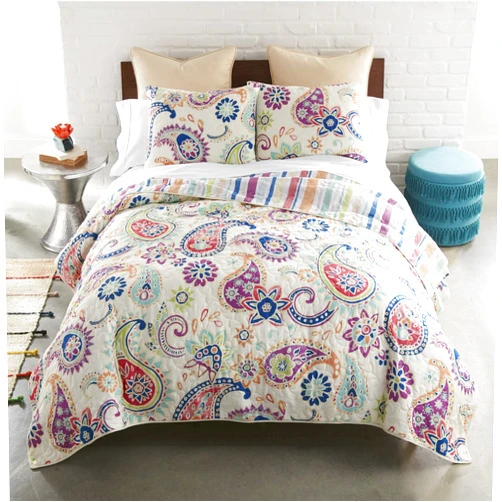 Donna Sharp Queen Bedding Set - 3 Piece - Cali Contemporary Quilt Set with Queen Quilt and Two Standard Pillow Shams - Machine Washable