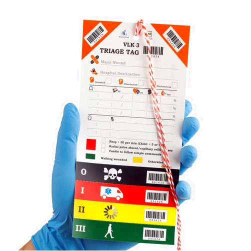 Warp United 10-Pack VLK-3 Waterproof Medical Triage Tag for Mass Casualty Incident Version na 1.02