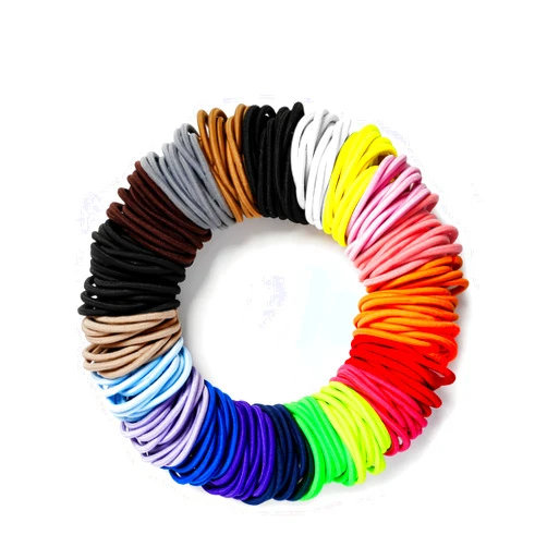 MoHern 203 Pieces Hair Ties No Damage, 4MM Hair Bands, 20 Colors Elastic Hair Ties for Thick Hair, Medium Size Ponytail Holders for Women and Girls