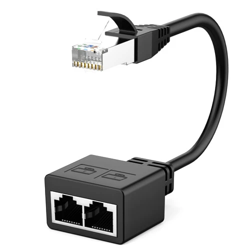 Esbeecables RJ45 Network Ethernet Adapter Splitter,esbeecables Ethernet Splitter 1 Male to 2 Female LAN Ethernet Splitter Adapter Suitable Super Cat5,Cat5e,Cat6,Cat7,Cat 8