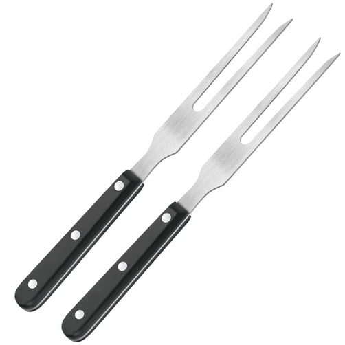 Patelai 2 Pieces Carving Fork Pot Forks Stainless Steel Meat Serving Fork with Plastic Handle 10.6 Inch Serving Grill Fork Black Handle Barbecue Fork for BBQ Kitchen Turkey Roast Dinner Party Festival