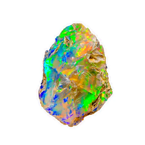 LARA GEMS STONES AND JEWELLERS Ethiopian Welo Opal Rough Stone – AA+ Natural Raw Fire Opal for Jewelry Making | Handpicked Crystal Rock | October Birthstone Gemstone Gift