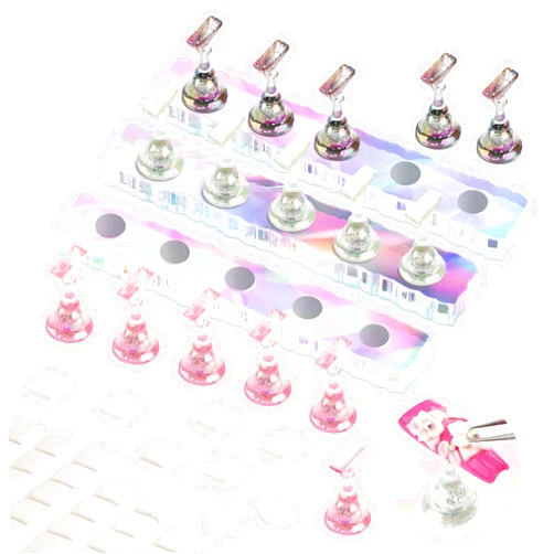 Saviland Nail Holder For Painting Nails: 3 Set Strong Magnetic Aurora Nail Stand for Press ons With Nail Stand 40 Pcs Reusable Sticky Putty For Nails Practice Acrylic Nail Tools Home Beginner Supplies