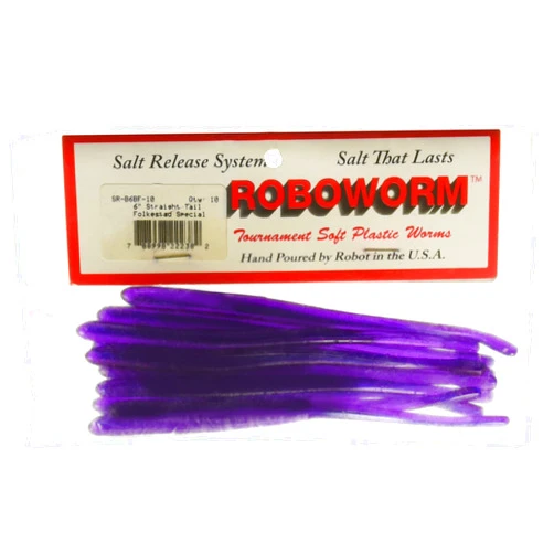 Roboworm Straight Tail Worm Bait (Folkestad Special, 41/2-Inch)