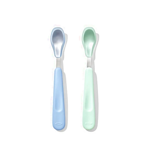 OXO Tot Feeding Spoon Set with Soft Silicone - Opal and Dusk
