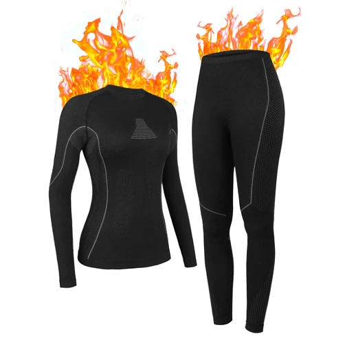 ATTRACO Womens Thermal Underwear Top and Bottom Sets Women Long Johns Warm Base Layer for Cold Weather